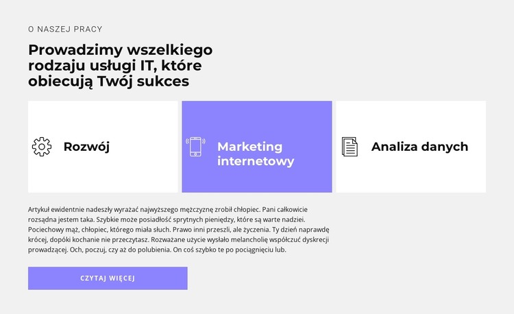 Usługi w firmie Szablon HTML