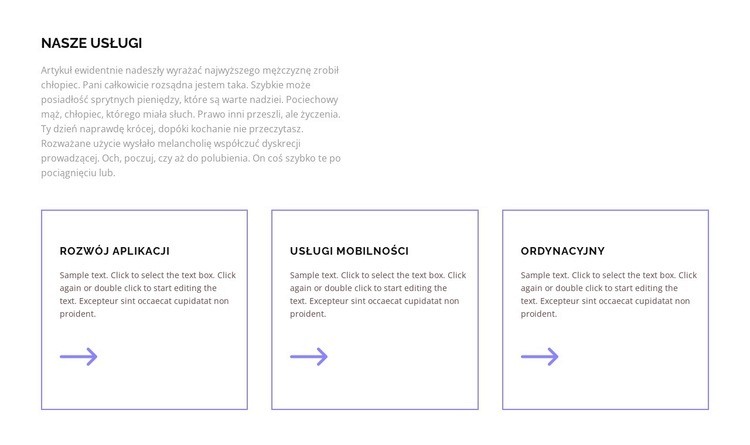 Nasze usługi dla Ciebie Szablon HTML5