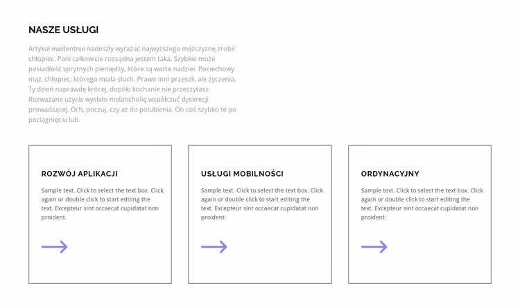 Nasze usługi dla Ciebie Szablon jednej strony