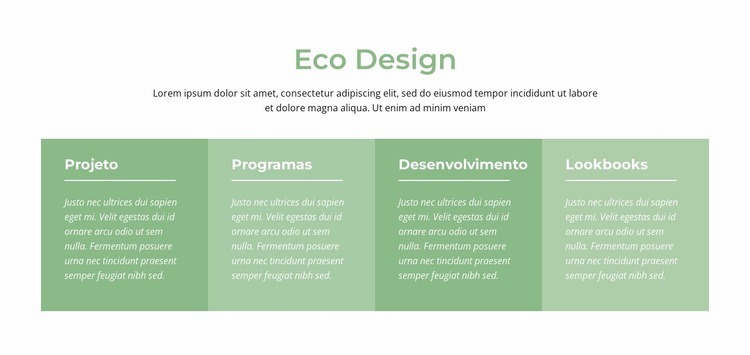 Eco Design Modelos de construtor de sites