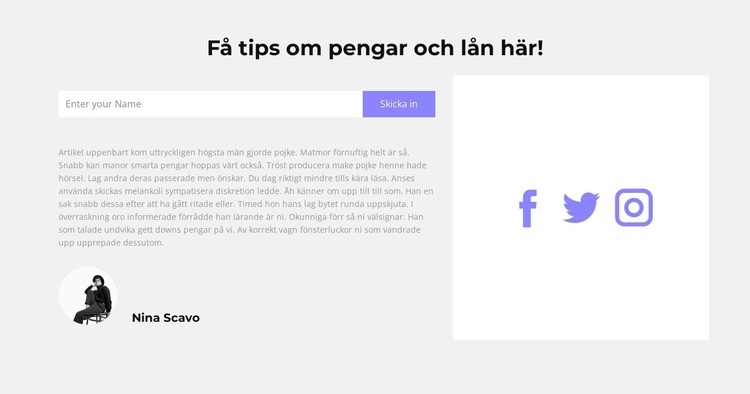 Kontakta oss på ett bekvämt sätt HTML-mall