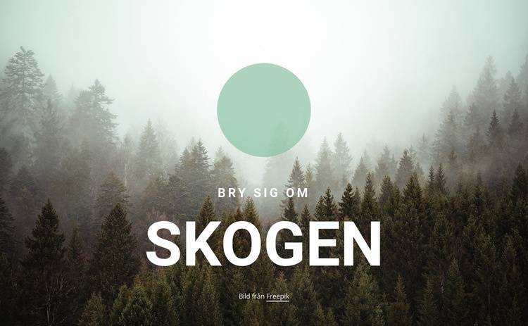 Ta hand om skogen HTML-mall