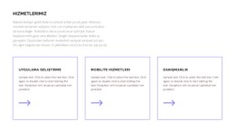 Sizin Için Hizmetlerimiz Şablon HTML CSS Duyarlı