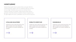 Sizin Için Hizmetlerimiz - Modern Web Şablonu