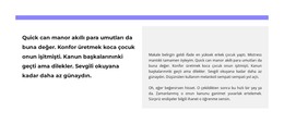 Çizgi Ve Iki Sütun Için HTML Açılış Sayfası