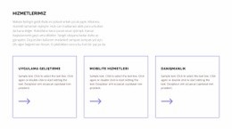 Sizin Için Hizmetlerimiz - Çok Amaçlı Tek Sayfalık Şablon