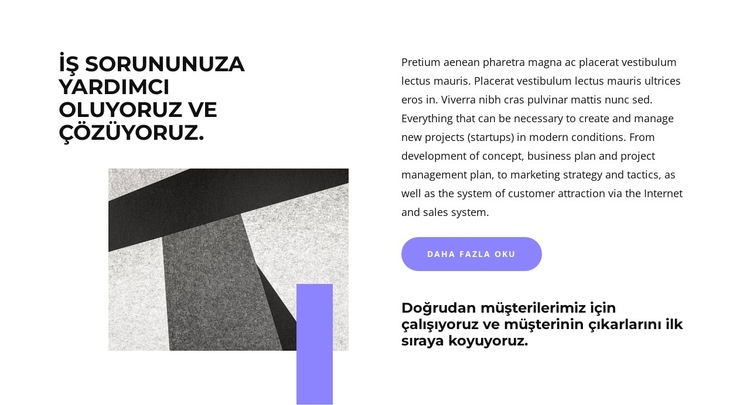 Herhangi bir soruya yardımcı oluyoruz Web Sitesi Şablonu