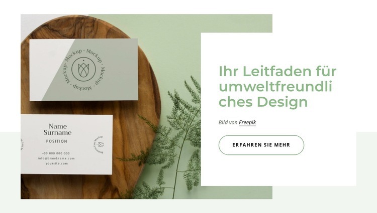 Leitfaden für umweltfreundliches Design HTML5-Vorlage
