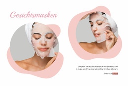 Faszienmasken - Drag & Drop-Website-Modell