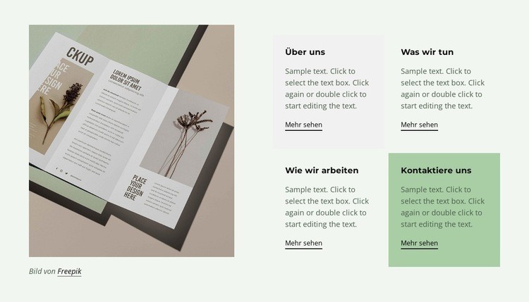 Image- und Grid-Repeater Landing Page