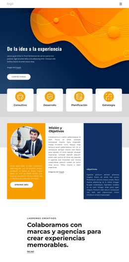 Sitio HTML Para De La Idea A La Experiencia