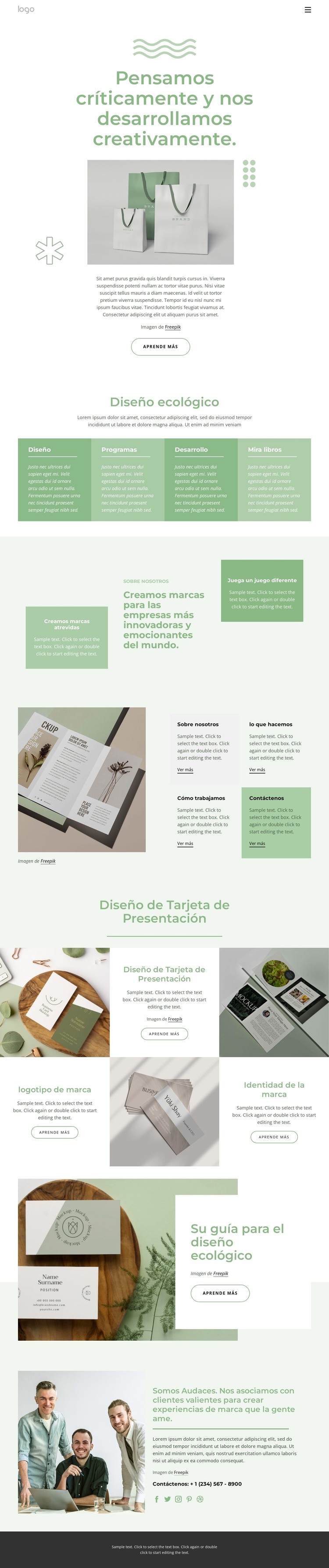 estudio de ecodiseño Plantilla HTML