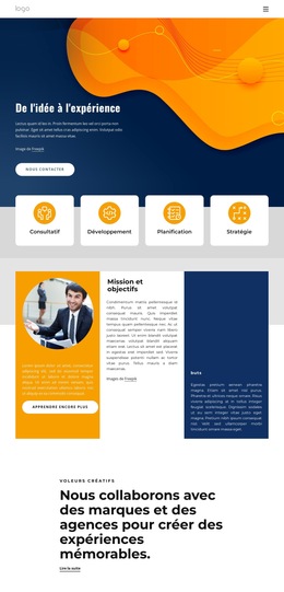 Disposition Du Site Web Pour De L'Idée À L'Expérience
