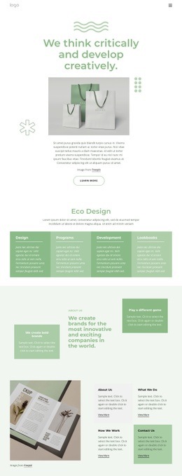 Ecodesign studio - Html Code Example by Nicepage