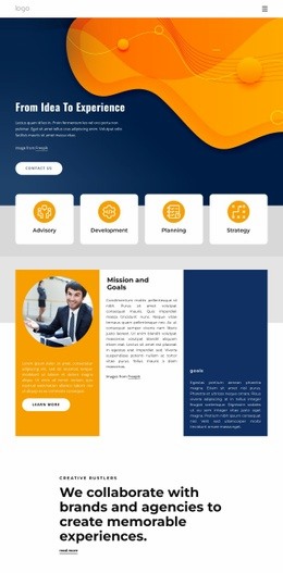 From Idea To Experience - Functionality Html Code