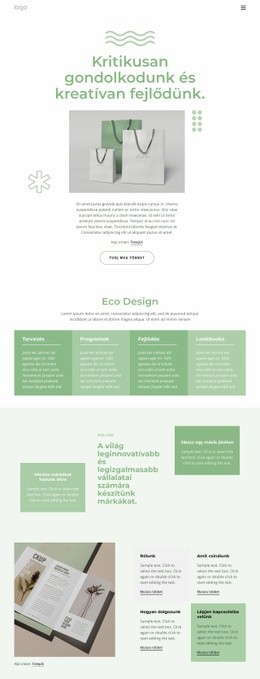 Ecodesign Stúdió Környezetbarát Wordpress Témák