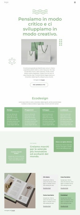 Generatore Di Siti Web Premium Per Studio Di Ecodesign