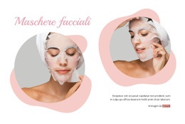 Maschere Fasiali: Trascina E Rilascia Il Mockup Del Sito Web