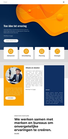 Van Idee Naar Ervaring - HTML-Paginasjabloon