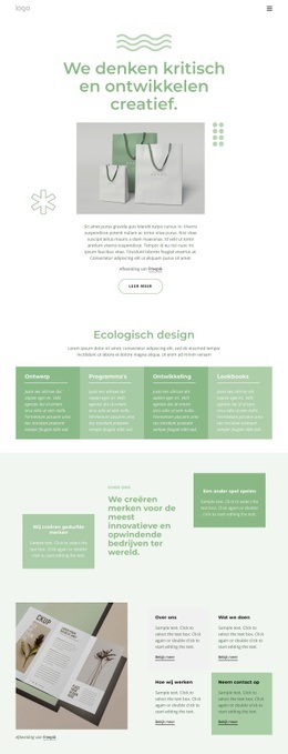 Meest Creatieve HTML5-Sjabloon Voor Ecodesign-Studio
