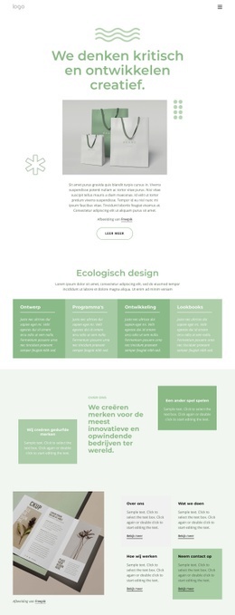 Ecodesign-Studio - Persoonlijk Websitesjabloon