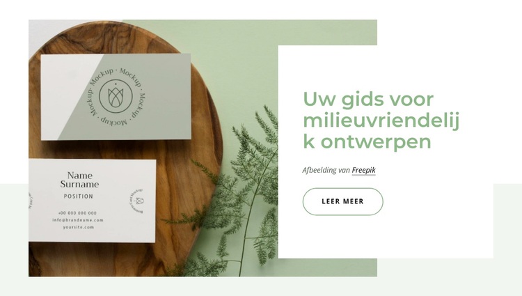 Gids voor milieuvriendelijk ontwerpen WordPress-thema