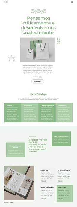 Estúdio De Ecodesign - Modelo De Site Simples