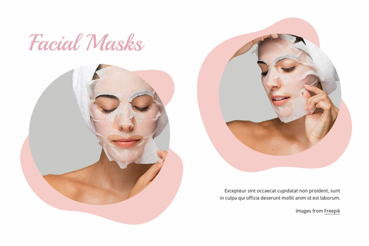 Fasial masks Web Page Design