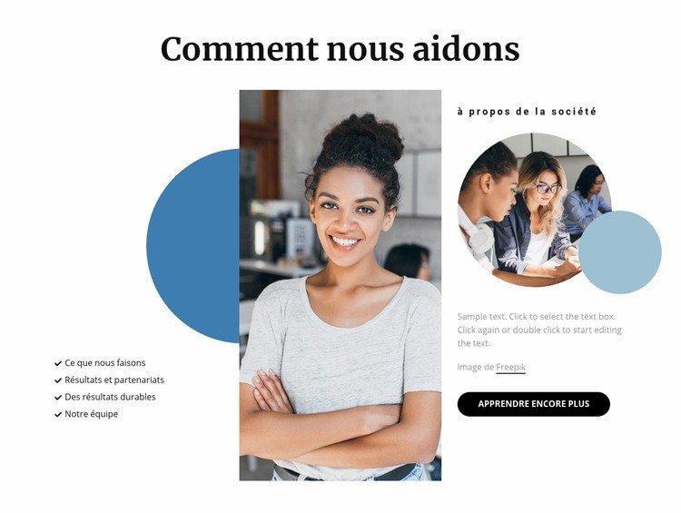 Service client en ligne Modèle de site Web