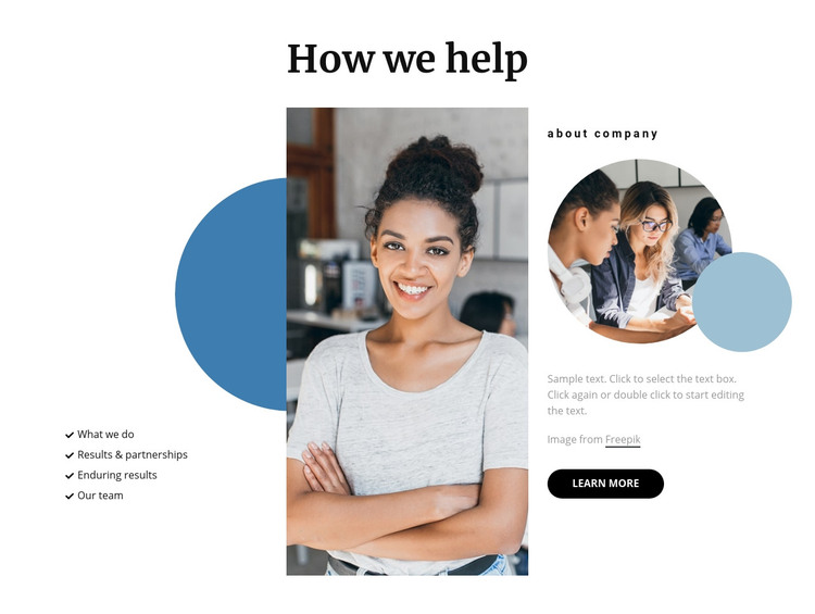 Online customer service Homepage Design
