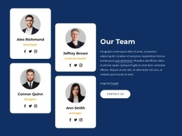 Team block with grid - Html Code Example by Nicepage