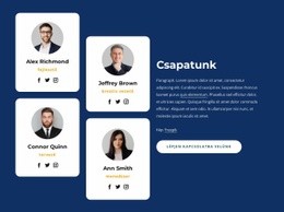 Csapatblokk Ráccsal - Ingyenes Webhelysablon