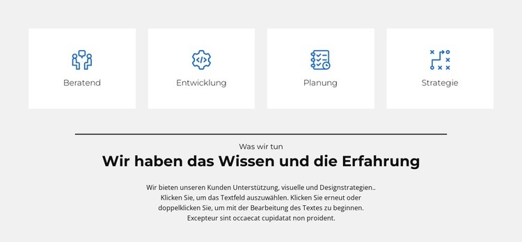 Wir haben unsere eigenen Regeln Website Builder-Vorlagen