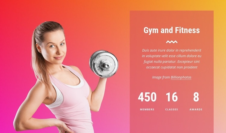 Tons of cardio and strength equipment Homepage Design