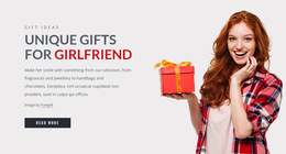 Gifts For Girlfriend - Custom HTML5 Template
