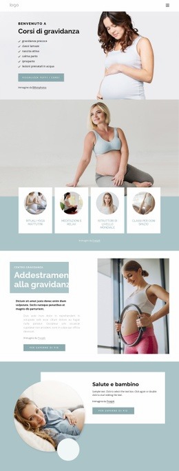 Salute E Nutrizione Prenatale - Mockup Di Sito Web Multiuso