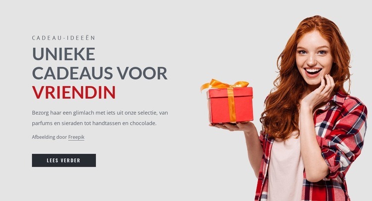 Giften voor vriendin Html Website Builder