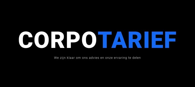 Kop in twee kleuren Website ontwerp