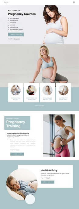 CSS Template For Prenatal Health And Nutrition