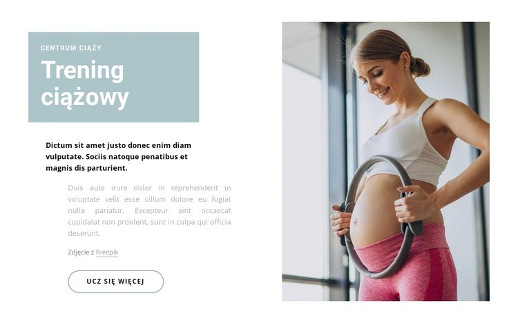 Trening ciążowy Szablony do tworzenia witryn internetowych