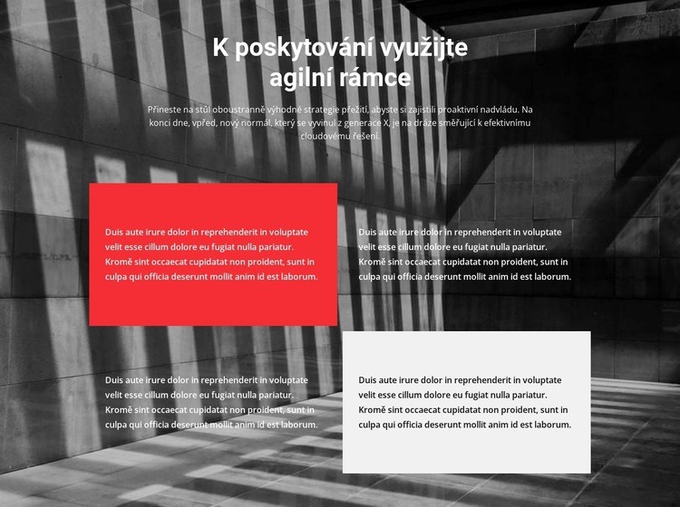 Čtyři texty o nás Šablona CSS