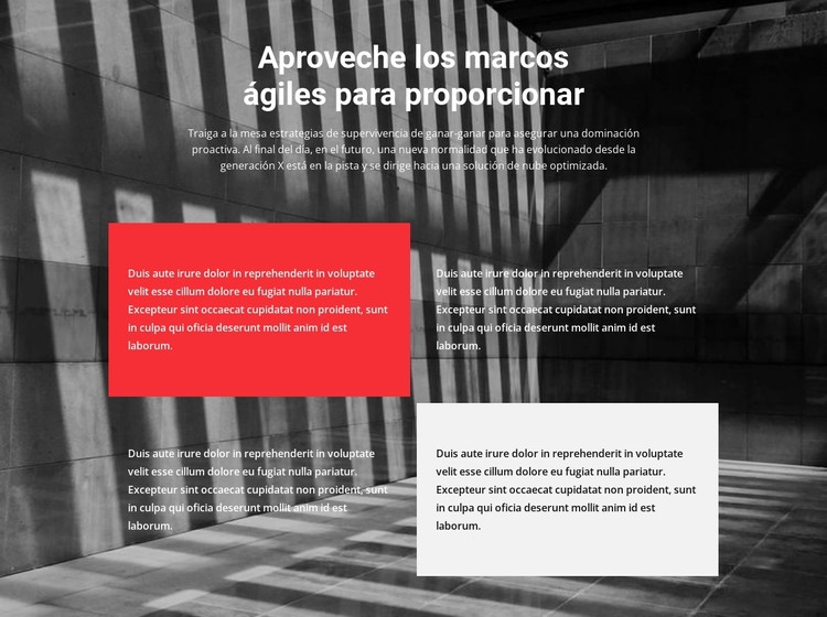 Cuatro textos sobre nosotros Plantilla CSS