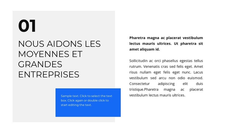 Aide en entreprise Modèle HTML