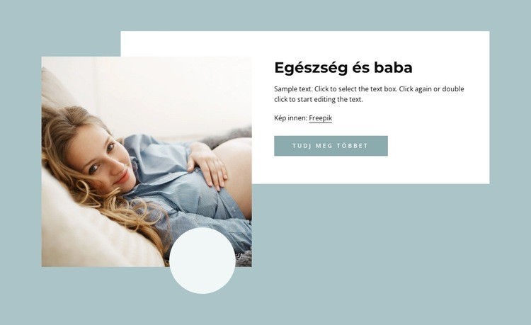 Életmód terhesség alatt Weboldal sablon
