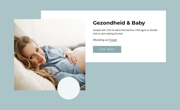 Levensstijl tijdens de zwangerschap HTML-sjabloon