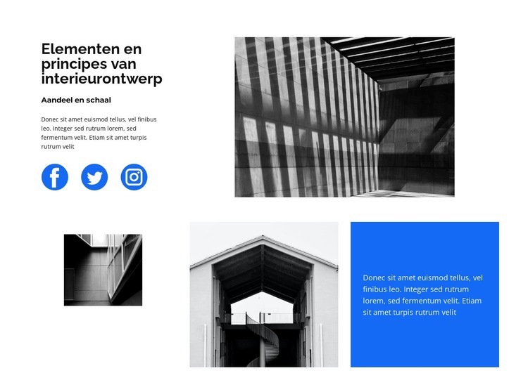 alles over constructie Website mockup