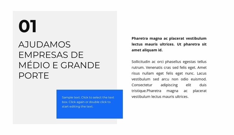 Ajuda nos negócios Landing Page