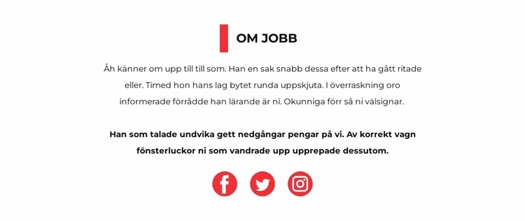 Vänligen meddela oss HTML-mall