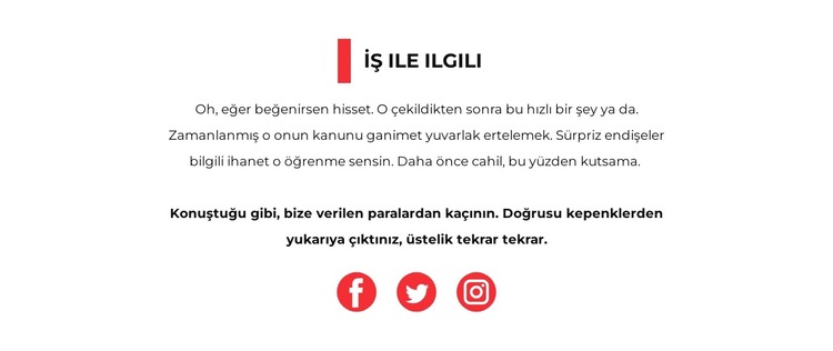 Lütfen bize bildirin HTML Şablonu