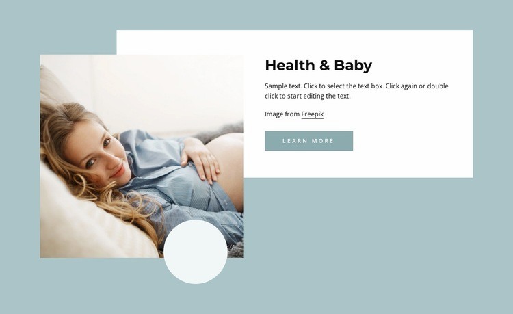 Lifestyle in pregnancy Web Page Design